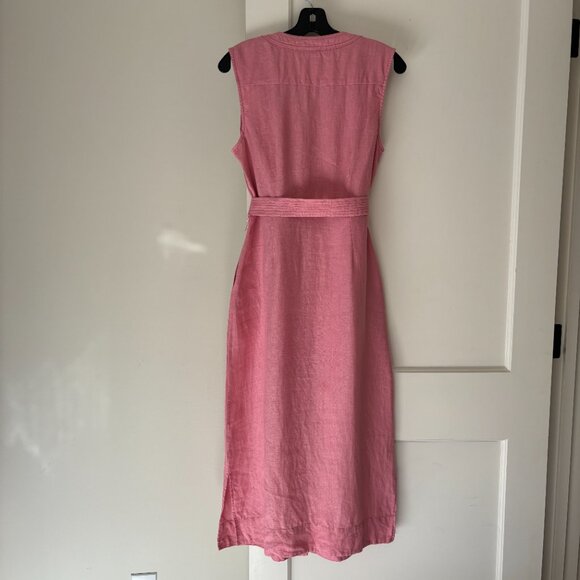 Boden Catriona Sleeveless Linen Midi Dress in Dusty Pink Size US 8 Reg - Picture 3 of 6